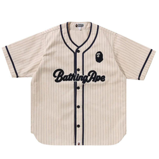 BAPE 'A BATHING APE' BASEBALL T-SHIRT IVORY
