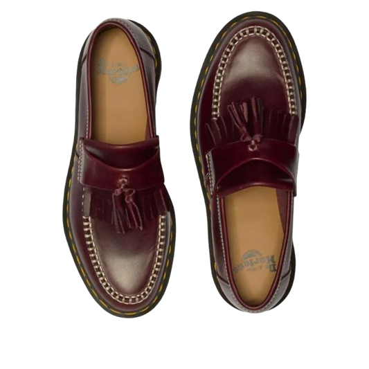 (WMNS) Dr. Martens Adrian Tassel Orleans Leather Loafers 'Cherry Red' 42849600