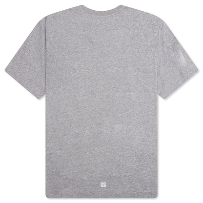 GVCY Floral Printed Crewneck T-Shirt - Light Grey Melange