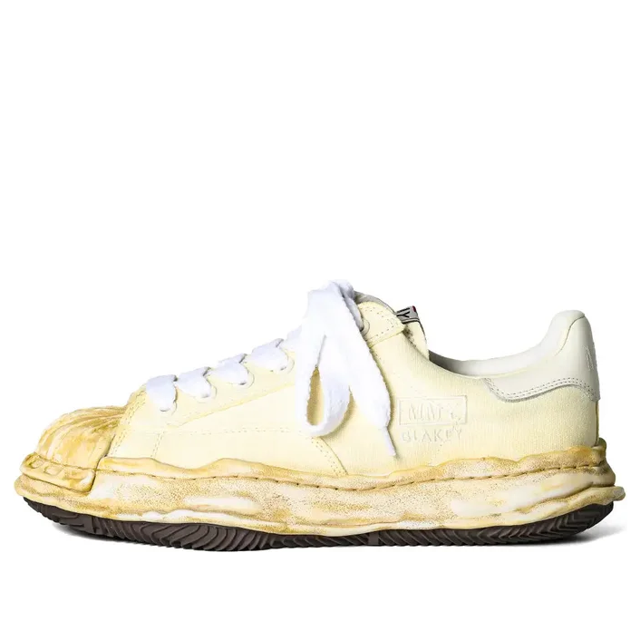 Maison MIHARA YASUHIRO Blakey OG Sole Canvas Over Dyed Low 'White' A12FW719-WHITE