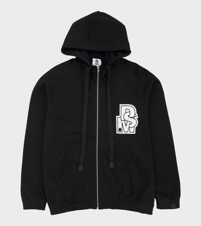 Zipped Hoodie Black