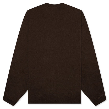 Essentials L/S Tee - Heather Wood