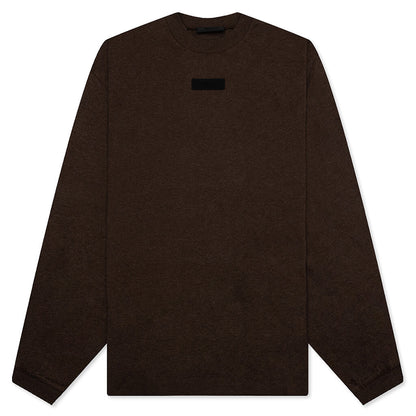 Essentials L/S Tee - Heather Wood