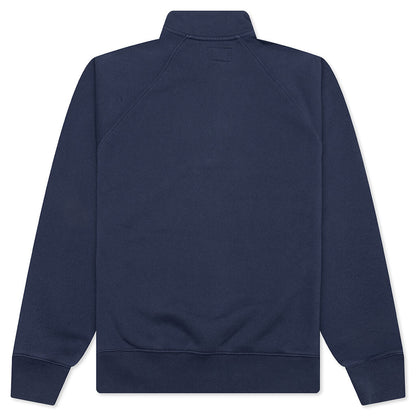 Fleece Raglan Zip Mock - Navy