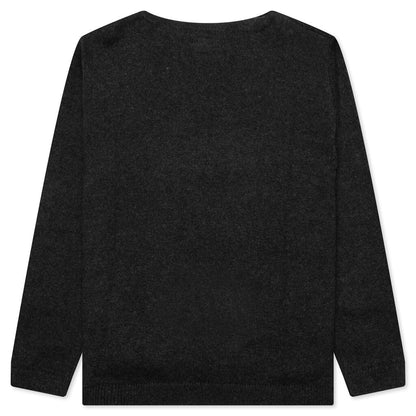 Heart Knit Sweater - Black