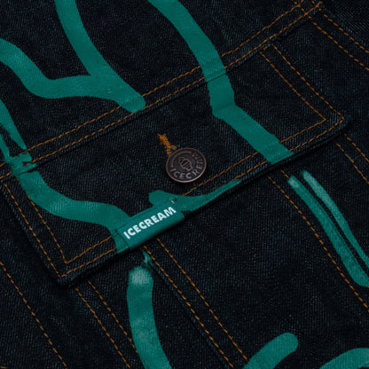 Leg Down Jacket - Raw Blue