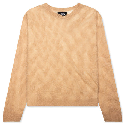 Loose Knit Cross Cable - Sand