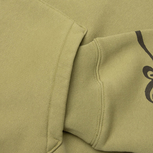 Motif Print Hoodie - Moss