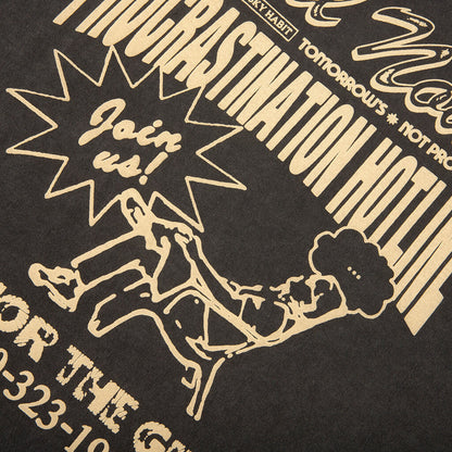 Procastination Hotline S/S Tee - Black