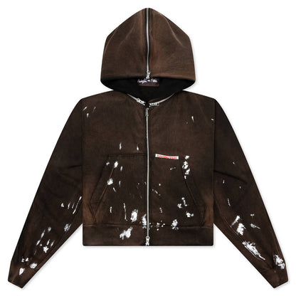 Rose Zip Hoodie - Welder Brown