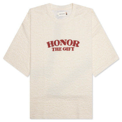 Stripe Box Tee - Bone