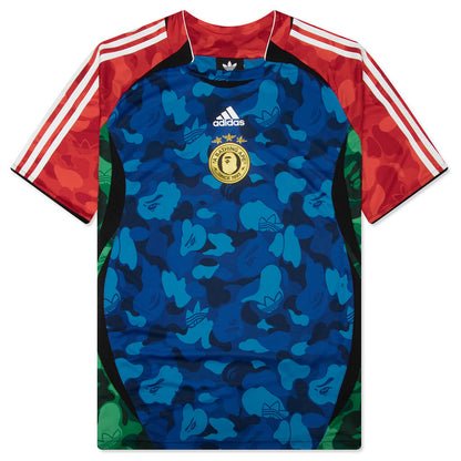 adidas Originals x BAPE Teamgeist Hockey Tee - Blue/Red/Green