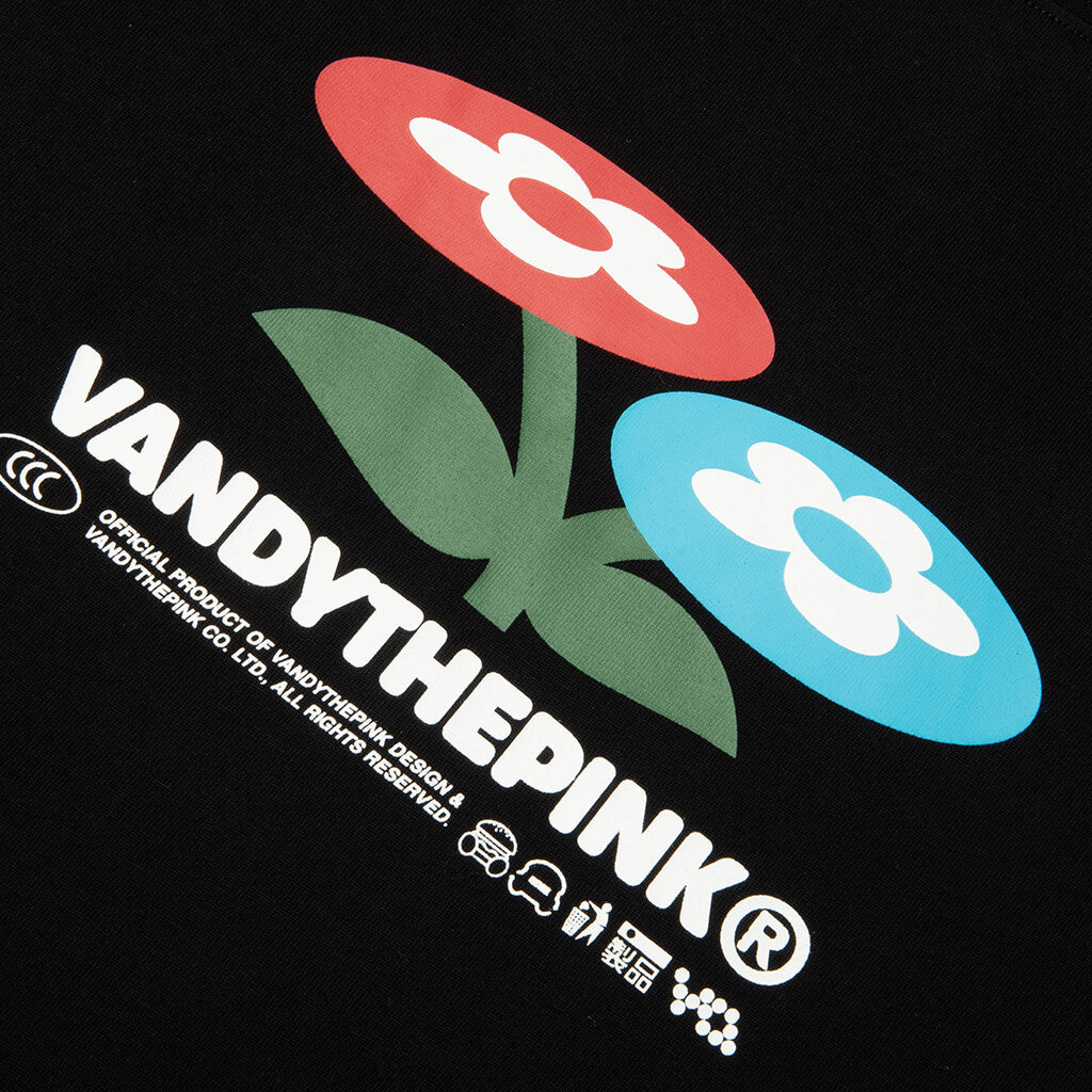 Two Flower Tee - Black
