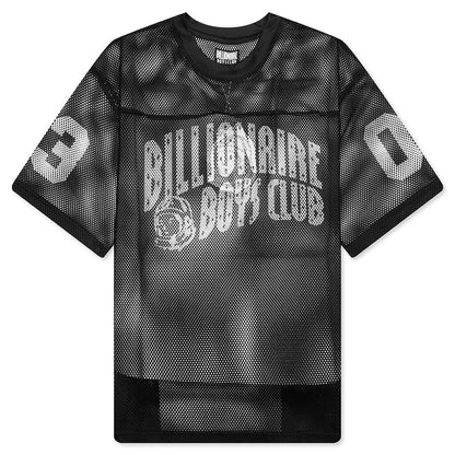 Varsity S/S Crop Fit Knit Football Jersey - Black