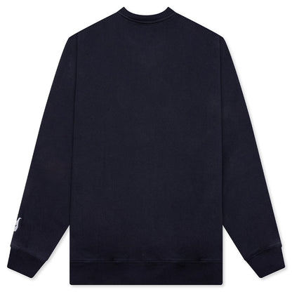 Weird Trad Logo Crew Neck Sweatshirt - Dark Navy