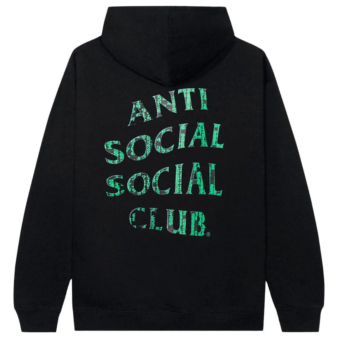 ANTI SOCIAL SOCIAL CLUB GLITCH HOODIE BLACK