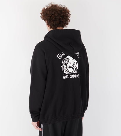 Zipped Hoodie Black
