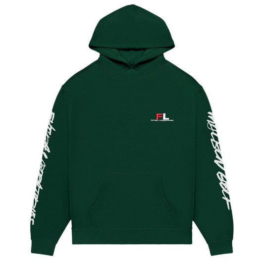 MALBON FUTURA TAG HOODIE FOREST GREEN