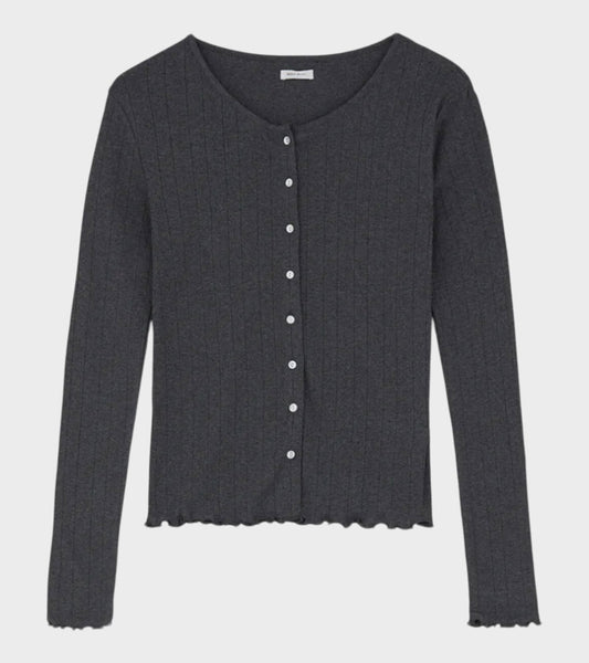 Edie Cardigan Dark Grey Melange