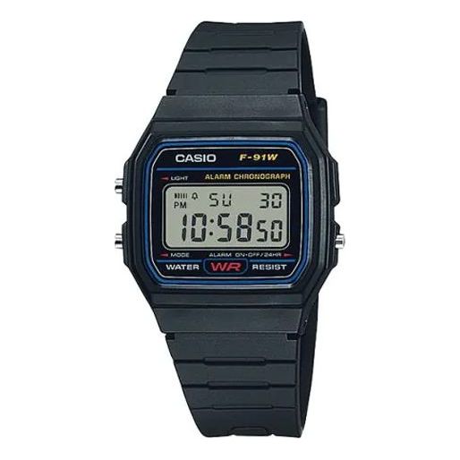 Casio Retro Fashion Analog-Digital Watch 'Black Blue' F-91W-1JH