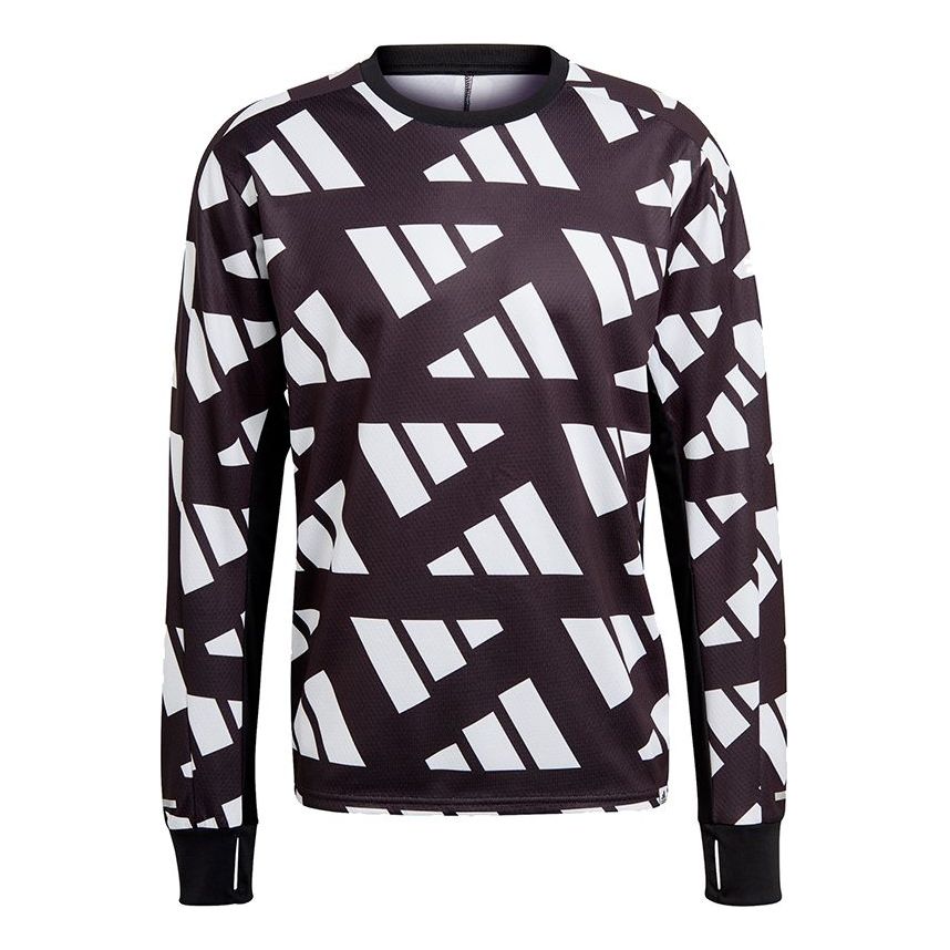 adidas MENS Celeb Sweat Sports Logo Crew Neck Hoodie Black GK5092