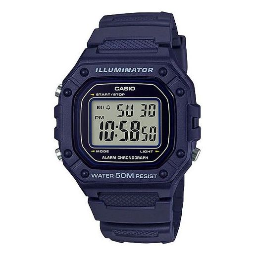 CASIO Waterproof Sports Unisex Mens Blue Digital W-218H-2A