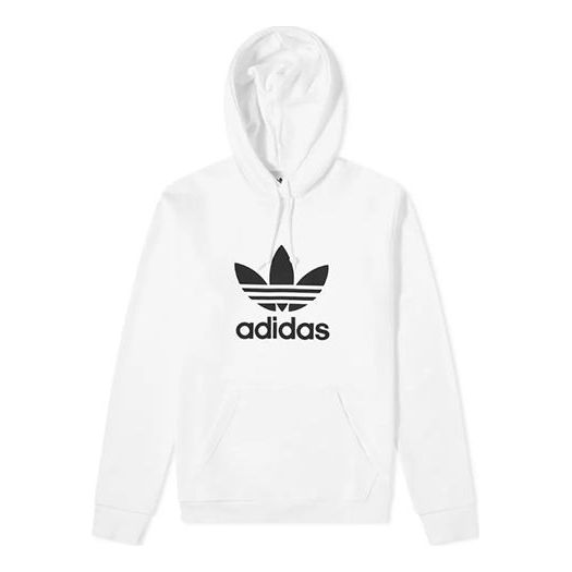 Men's adidas originals Trefoil Chest Logo Kangaroo Pouch White DU7780