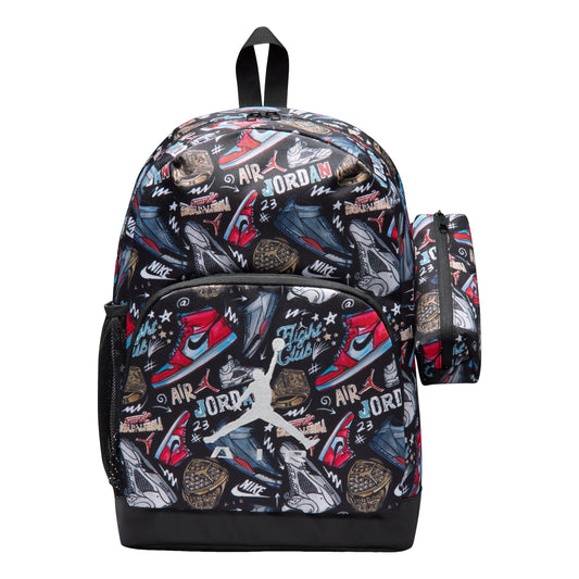 (GS) Jordan Air Raid Backpack 17L 'Black Gym Red' 9A9250-KR5