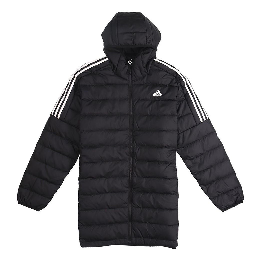 adidas Logo Print Casual Cap Sports Down Jacket Men's Black GH4604