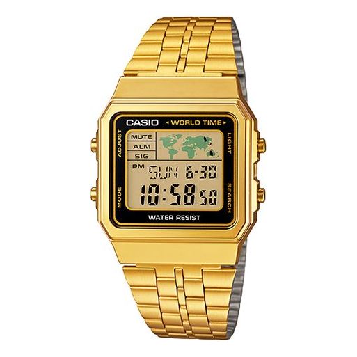 CASIO Classical Vintage Square Mens Gold Digital A500WGA-1