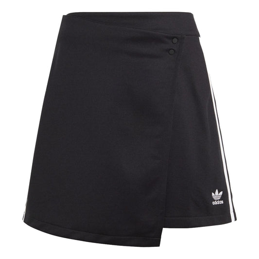 (WMNS) adidas Adicolor Classics 3-Stripes Short Wrapping Skirt Asia Sizing 'Black White' IC5475
