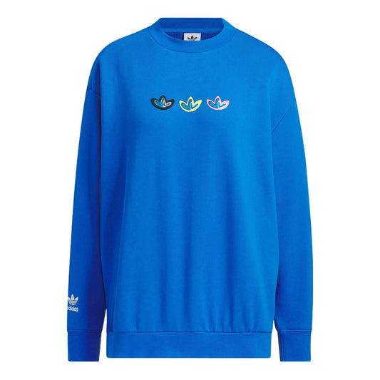 (WMNS) adidas Originals V-Day Crew Sweatshirt 'Blue' IK6859