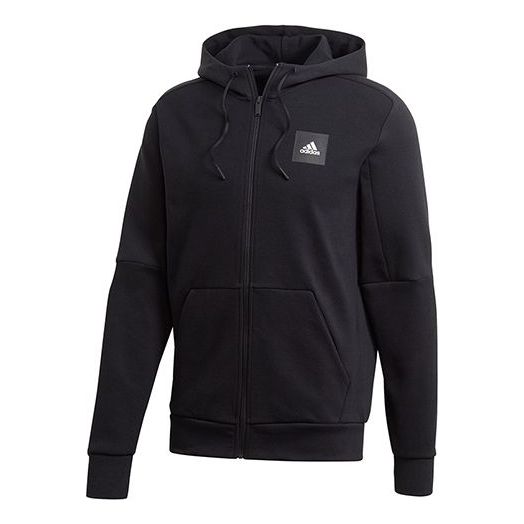 adidas Mhs Fz Sta Sports Hooded Knitted Jacket 'Black' FR7158