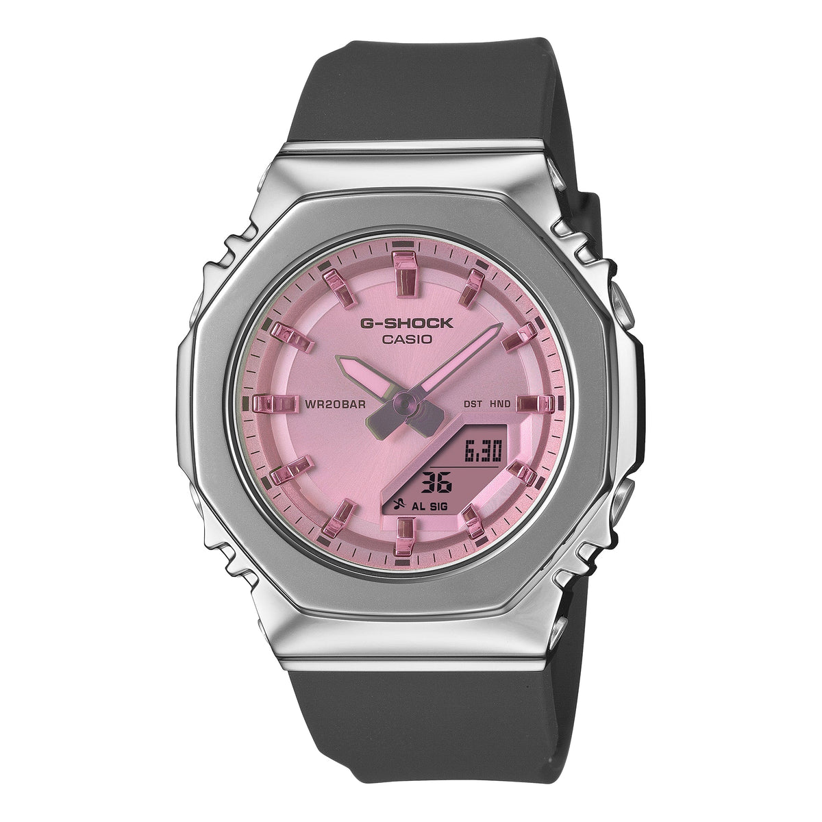 (WMNS) CASIO G-Shock GM-S2110 Series Analog-Digital 'Black Pink' GM-S2110SR-1A