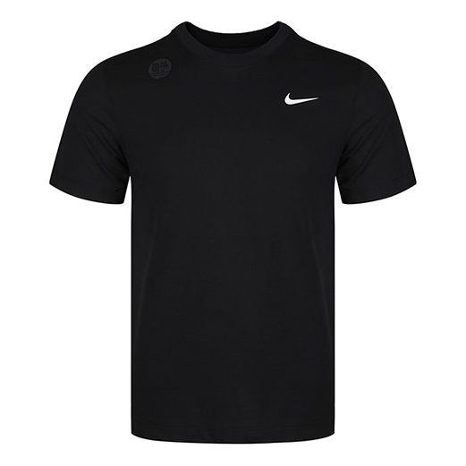 Nike Dri-FIT Crew Solid Round Neck Training Short Sleeve Black AR6030-010