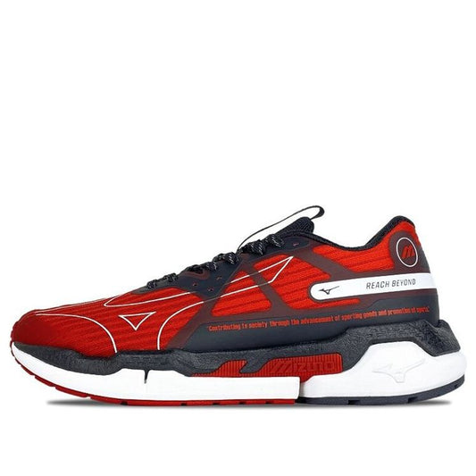 Mizuno PI Knit Low Top Running Shoes Black/Red D1GH210202