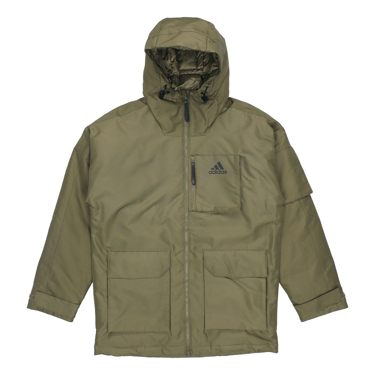 adidas Outdoor Sports hooded down Jacket Olive Green H61734