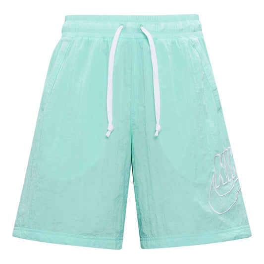 Nike Sportswear Alumni Logo Embroidered Woven Training Sports Shorts Mint Green DB3811-382