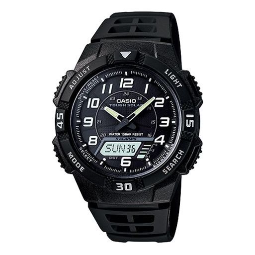 CASIO Waterproof Sports Shockproof Solar Powered Mens Black Analog AQ-S800W-1B