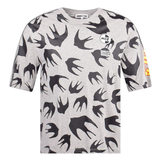 McQ Alexander McQueen Classic Printing Cotton Short Sleeve Unisex light grey 527529-RMT70-1225