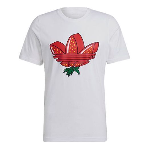 adidas originals Athleisure Casual Sports Printing Logo Round Neck Short Sleeve White GP1971