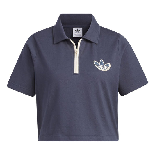 (WMNS) adidas originals Sportswear Polo Shirt 'Blue' IN1035
