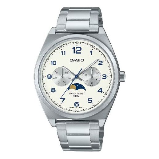 CASIO Analog 'Silver Ivory' MTP-M300D-7AV