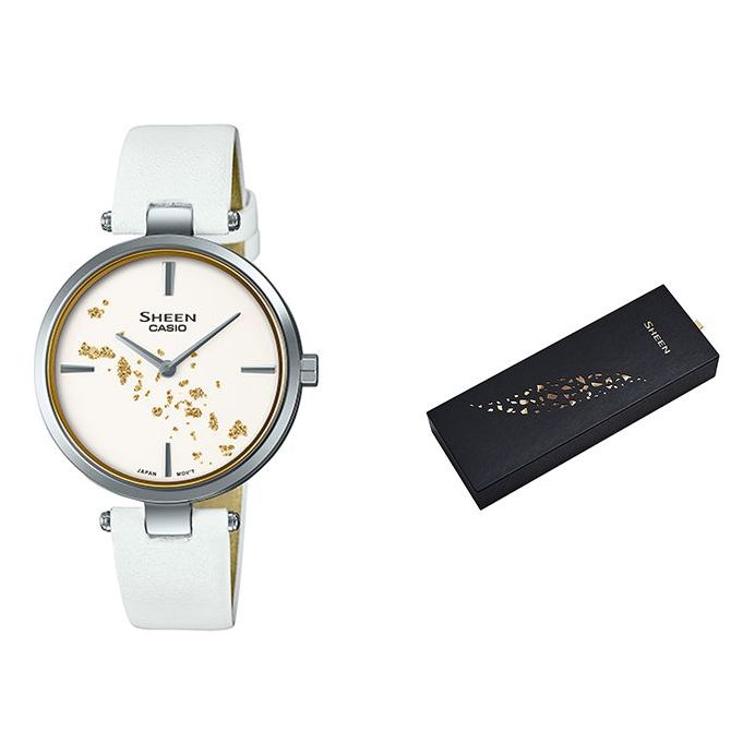 Casio Sheen Analog Watch 'Sapphire Crystal White' SHE-C100L-7AUPFJD