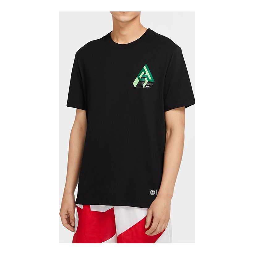 Nike Dri-FIT Giannis Logo Basketball Short Sleeve T-Shirt 'Black' CV1092-010