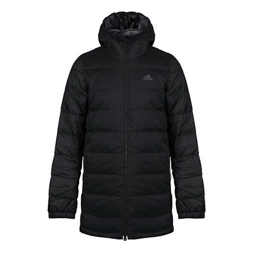 adidas Rev Aop Parka Stay Warm Camouflage Reversible Sports hooded down Jacket Black FL8649