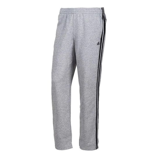 Men's adidas Logo Micro Mark Stripe Straight Sports Pants/Trousers/Joggers Gray X12934