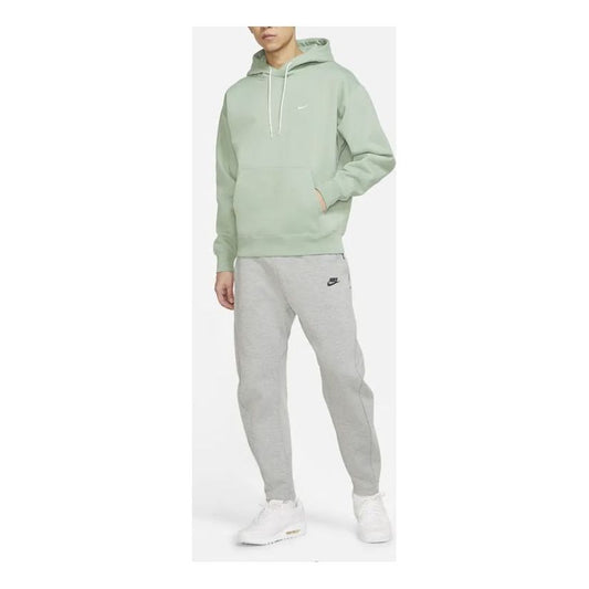 Men's Nike Logo Embroidered Solid Color Fleece Lined Light Green DA0316-006