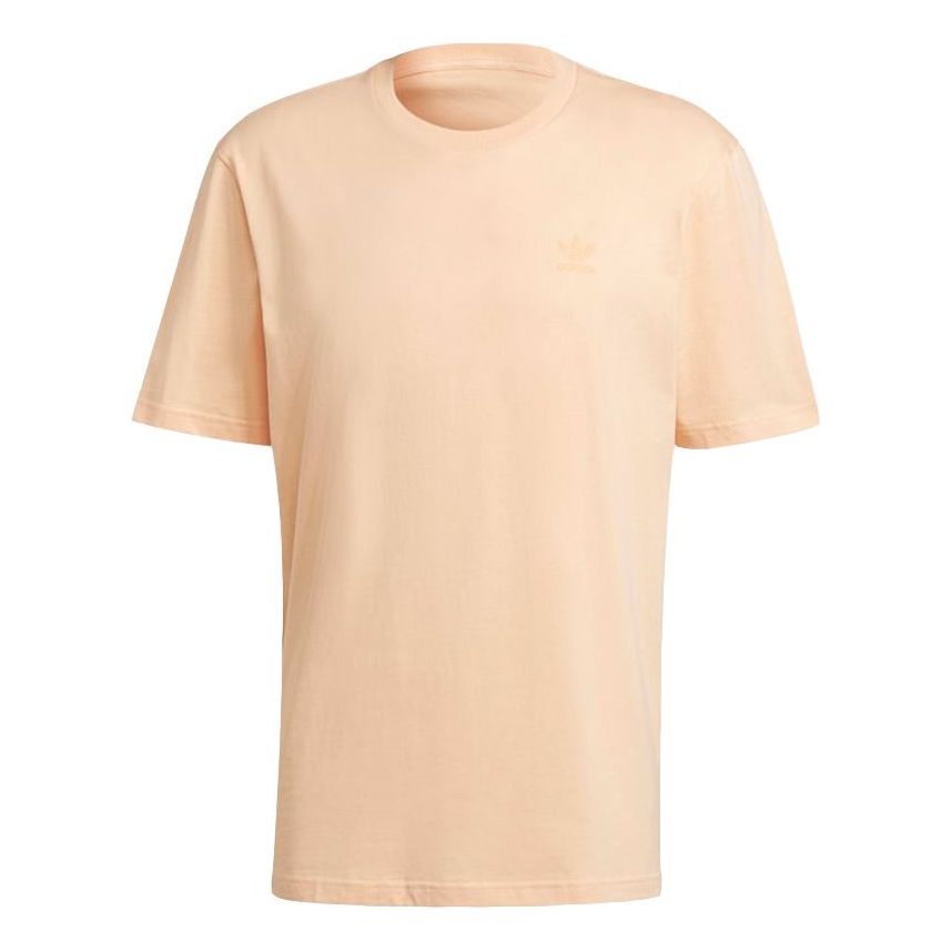 Men's adidas originals Casual Breathable Sports Short Sleeve Apricot Color T-Shirt H09131