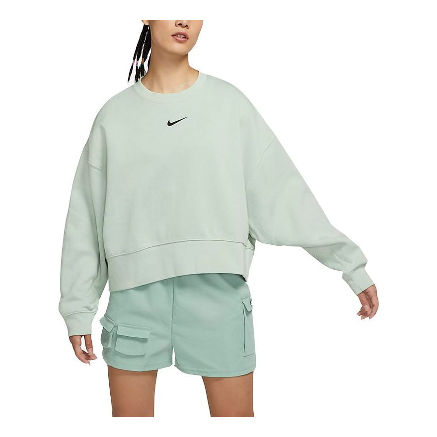 (WMNS) Nike Sportswear Collection Small Logo Sweatshirt 'Mint' DJ7666-017